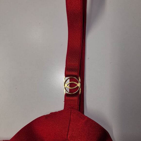 Victoria’s Secret Very Sexy Red Strappy Open Cup Balconet Bra 36C - Picture 5 of 10